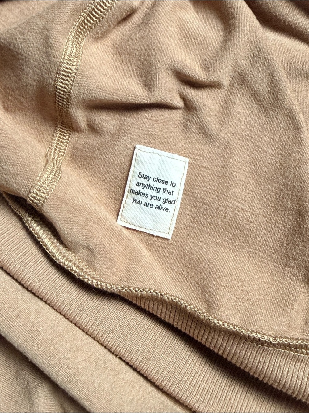 Vuori Women’s Crewneck Sweatshirt Tan Brown Raglan Pullover Size L - Picture 5 of 8